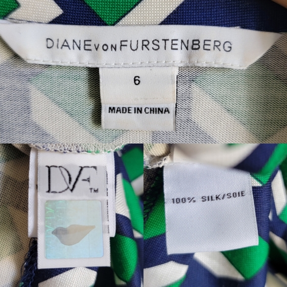 Diane Von Furstenberg Silk Wrap Front Celeste Romper - Picture 8 of 8